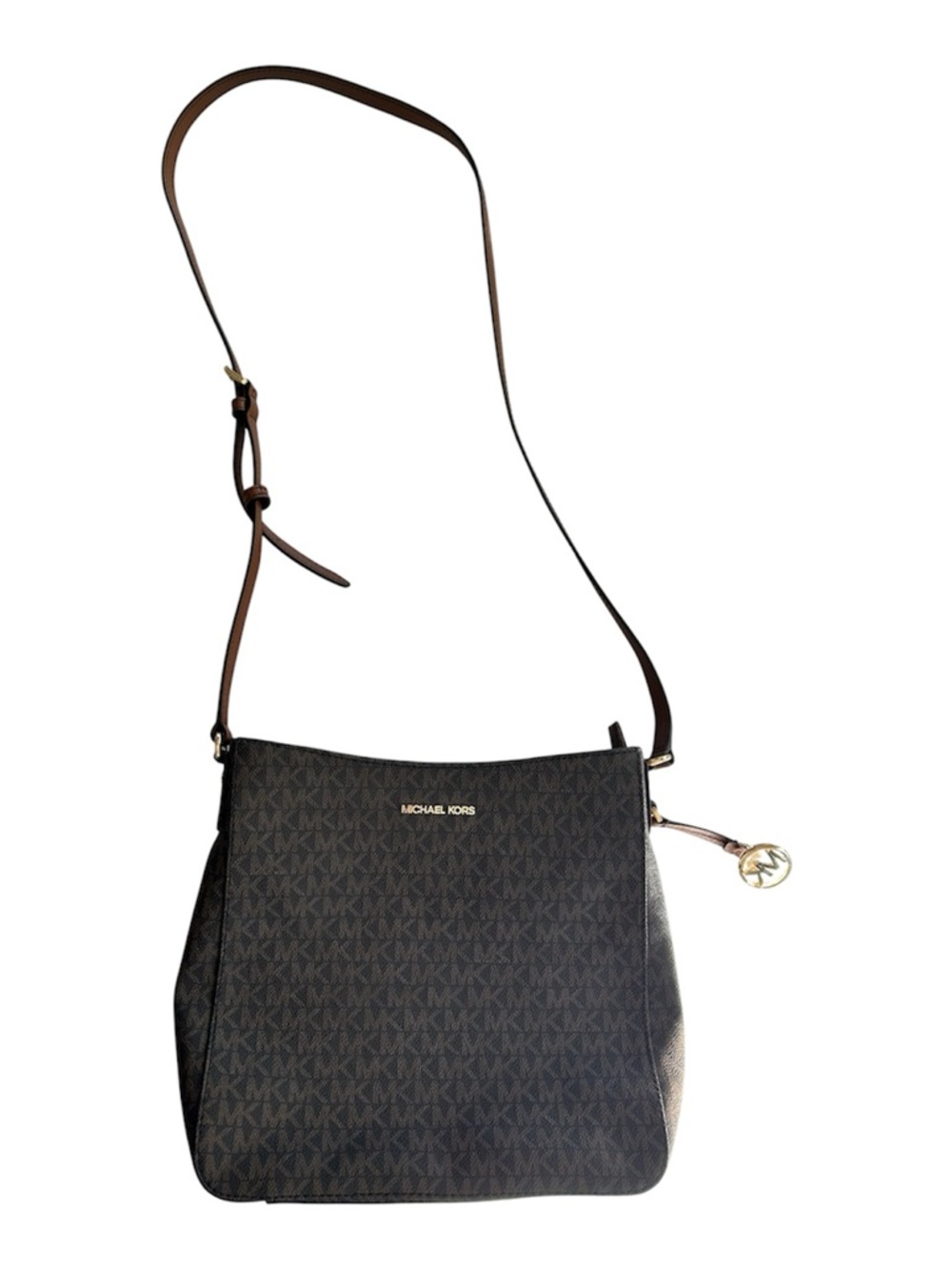 Michael Kors NWT Women's Jet Set Messenger Adjust Shoulder Bag -Brown